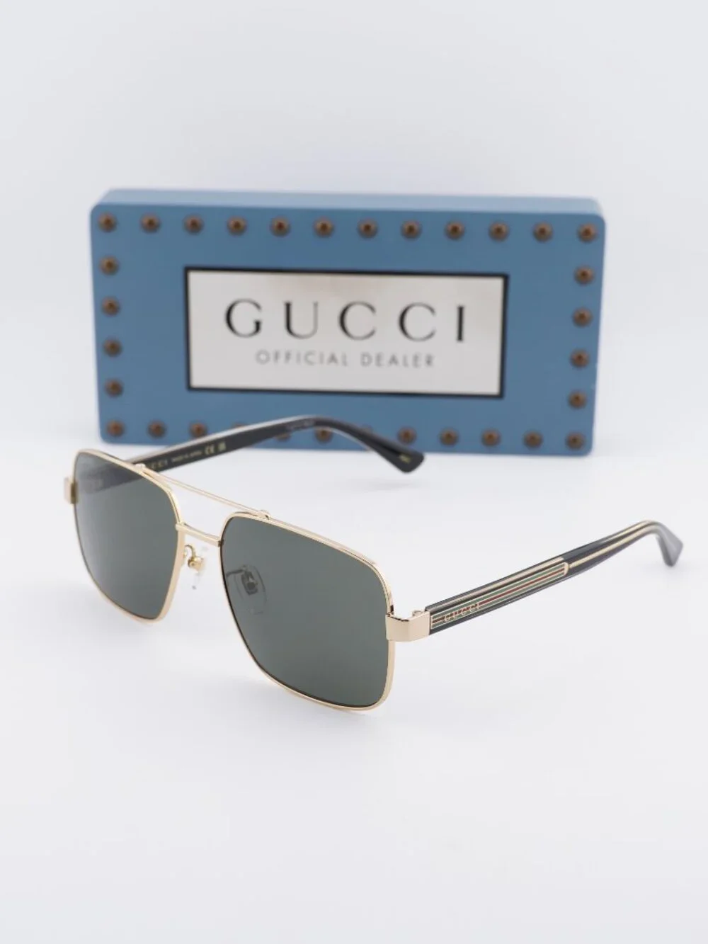 Gucci GG0529S 001 Square Sunglasses – Gold with Black\Grey